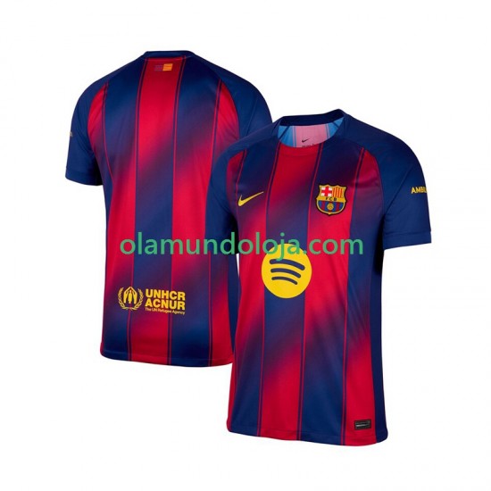 Camisola FC Barcelona Homem Equipamento Primeiro 2025-2026 Manga Curta